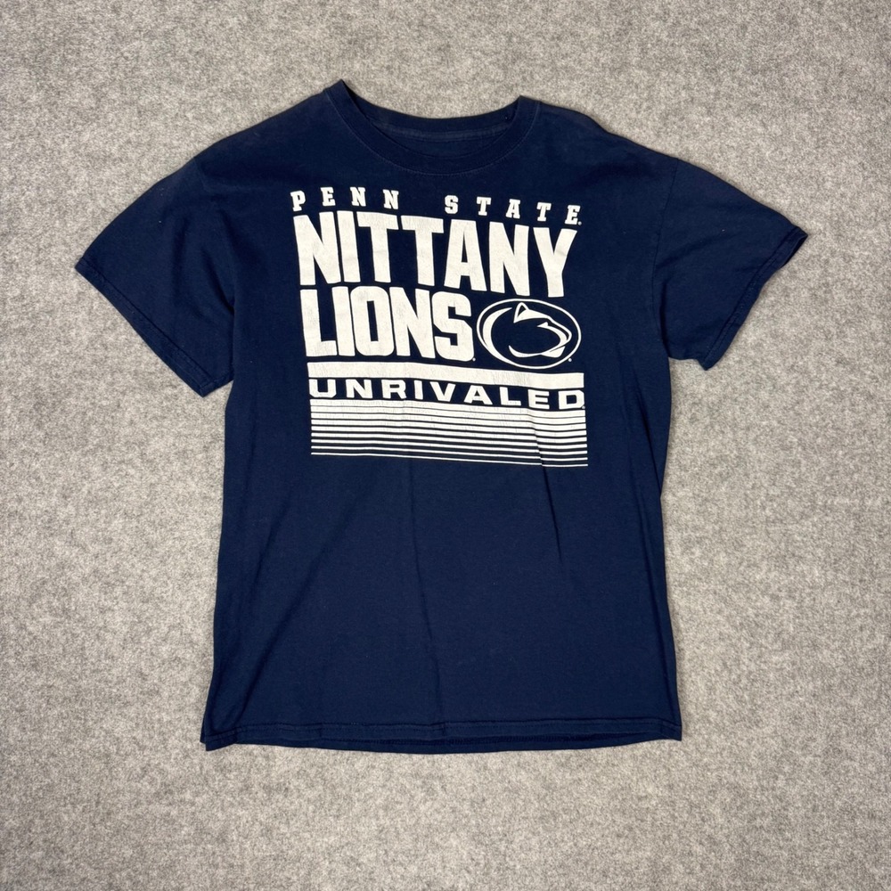 Penn State Nittany Lions Unrivaled T-Shirt Mens Navy Blue‎ Graphic Tee PSU